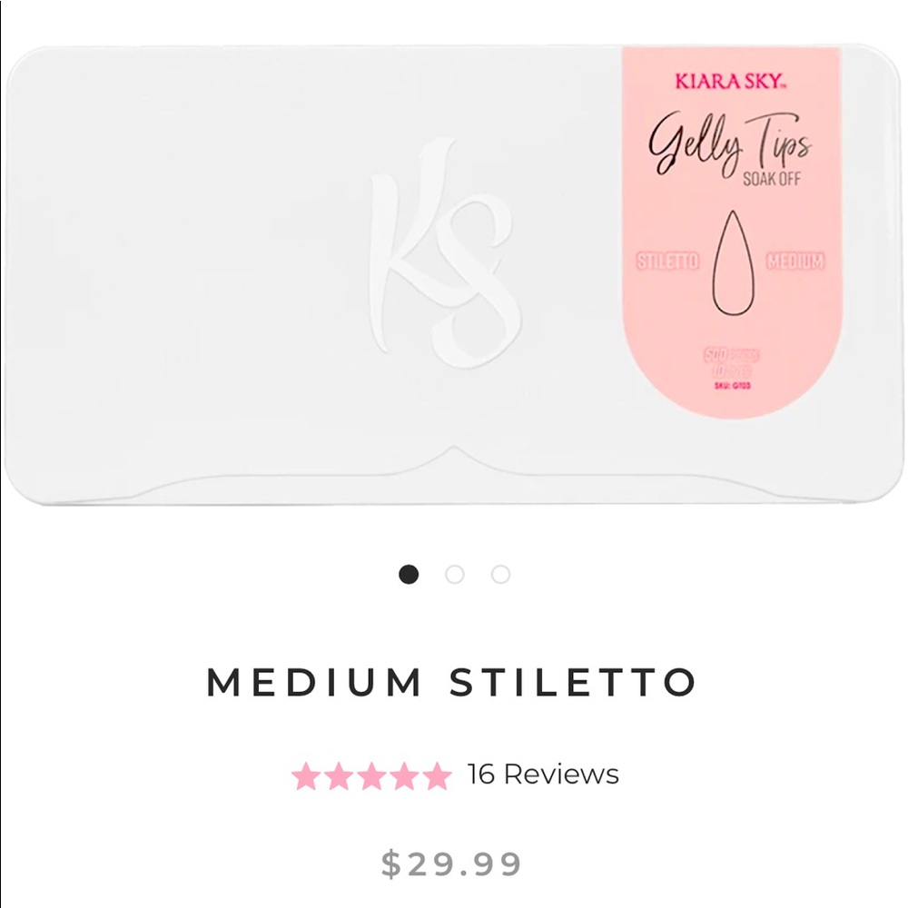 Kiara Sky 💞 Medium Stiletto Gelly Tips